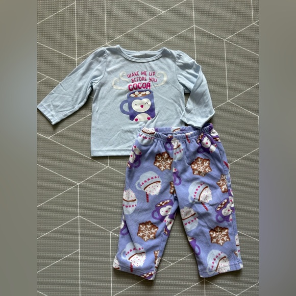 Carters|FREE w kids purchase,Baby girl/toddler Cozy Kids Pajamas Set/hot coco• - Picture 2 of 6